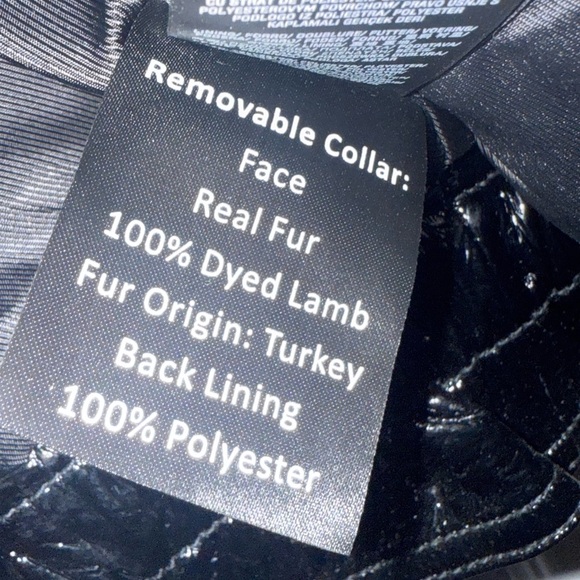 7 For All Man Kind Genuine Black Lamb Bomber Jacket w/removable fur collar NWT - Picture 16 of 16